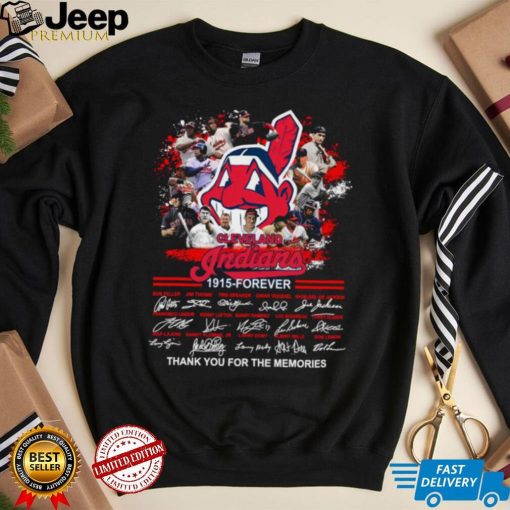 Cleveland Indians 1915 Forever Thank You For The Memories Signatures logo Shirt