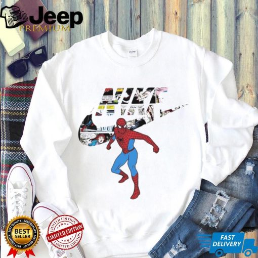 Comic Design Spiderman Nike Logo Marvel Unisex Sweatshirt