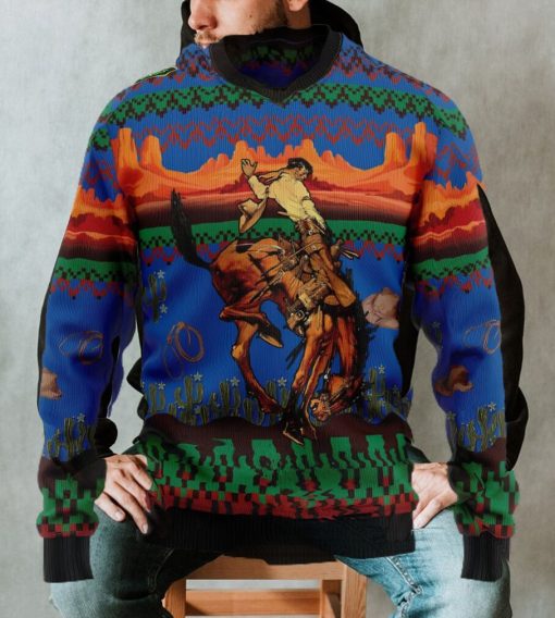 Cowboy Desert Ugly Christmas Sweater