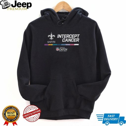 Crucial Catch Merchandise New Orleans Saints 2022 NFL Crucial Catch Intercept Cancer Hoodie