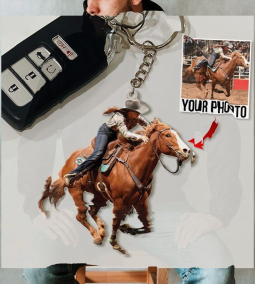 Custom Horse Photo Keychain