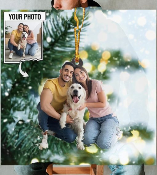 Custom Photo Shape Ornament For Dog Lovers