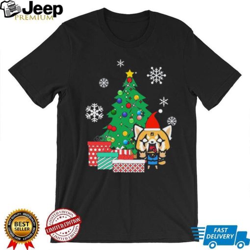 Cute Red Panda Aggretsuko Around The Christmas Tree Shirt