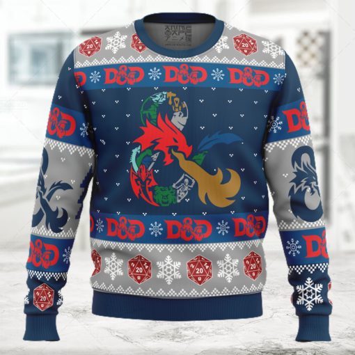 D 20 Dungeons   Dragons Ugly Christmas Sweater