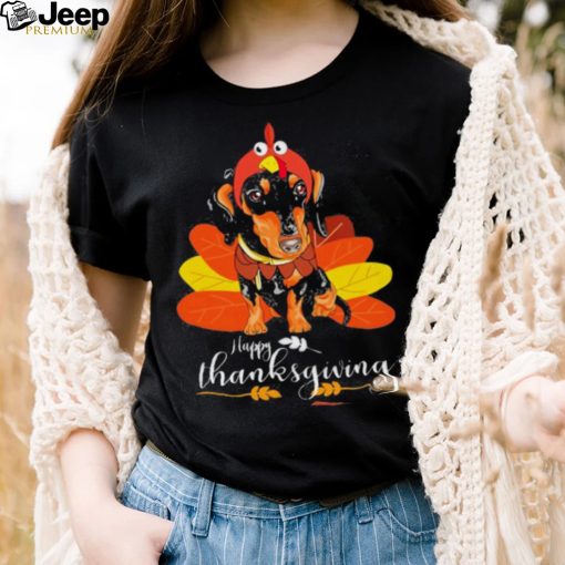 Dachshund Happy thanksgiving shirt