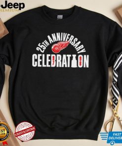 Detroit Red Wings 25th anniversary Celebration 1997 1998 retro shirt