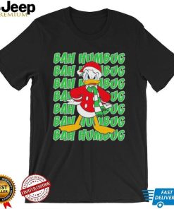 Disney Donald Duck Bah Humbug Christmas Text Stack Shirt