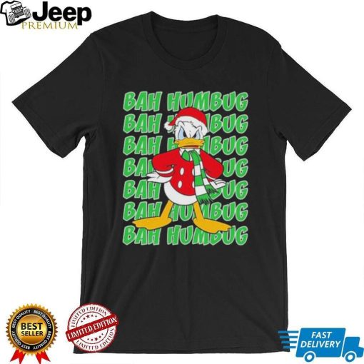 Disney Donald Duck Bah Humbug Christmas Text Stack Shirt