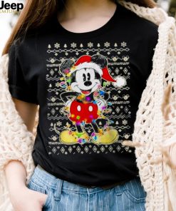 Disney Mickey Mouse Christmas lights, Ugly Christmas shirt