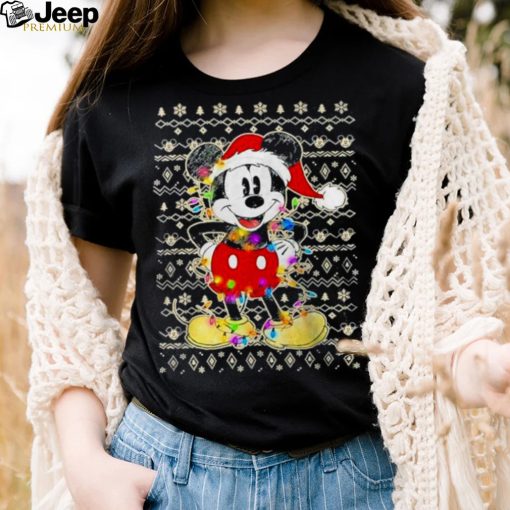 Disney Mickey Mouse Christmas lights, Ugly Christmas shirt