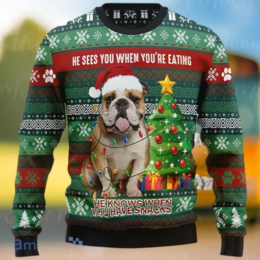 Dog Santa Ugly Christmas Sweater Unisex