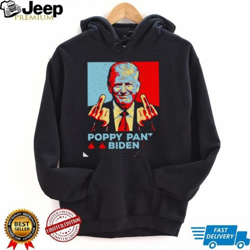 Donald Trump middle finger Poopy Pants Biden shirt