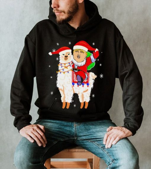 Donald Trump riding llama Christmas 2022 shirt