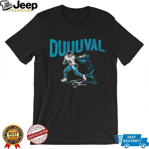 Duuuval Trevor Lawrence Stiff Arm Signature Shirt