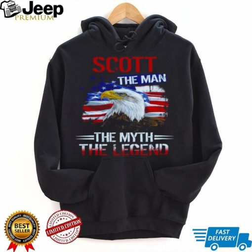 Eagle scott the man the myth the legend American flag shirt