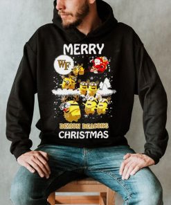 Favorable Wake Forest Demon Deacons Minion Ugly Christmas Santa Claus With Sleigh Shirt