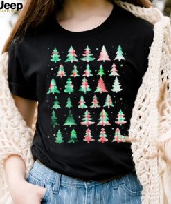 Festive Christmas Trees Patterns Mash Up Shirt