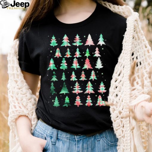 Festive Christmas Trees Patterns Mash Up Shirt