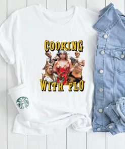 Florence Pugh Holding Cooking With Flo Shirt
