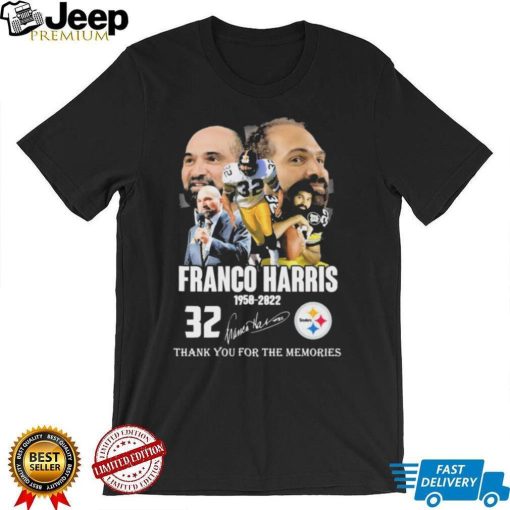 Franco Harris 1950 2022 Thank You For The Memories Signatures Shirt