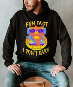 Fun fact I don’t care funny cat shirt