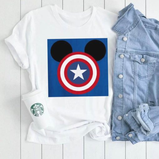 Funny Mickey Marvel Captain America T Shirt