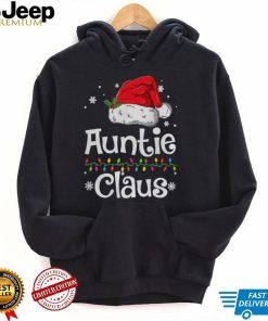 Funny Santa Auntie Claus Christmas Matching Family T Shirt