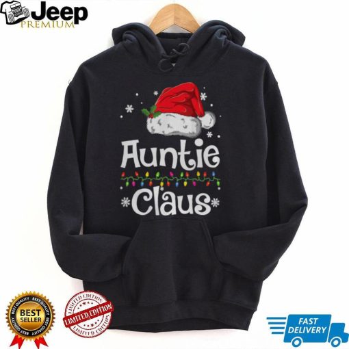 Funny Santa Auntie Claus Christmas Matching Family T Shirt