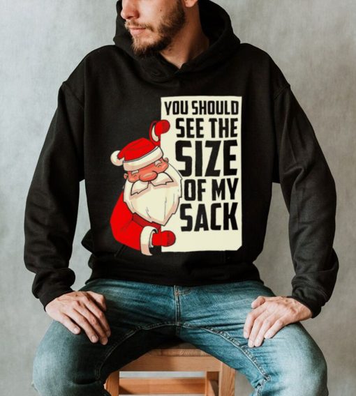 Funny Santa Christmas you should see the size of my sack art shirt