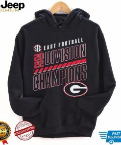 Georgia Bulldogs 2022 SEC East Division Football Champions Slanted Knockout T Shirt