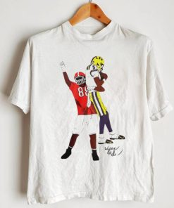 Georgia Bulldogs Jalen Carter vs LSU Tigers Jayden Daniels signature 2022 shirt