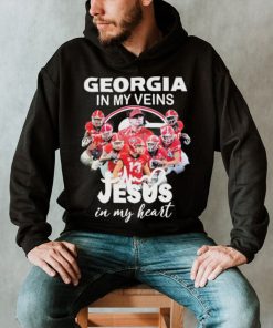 Georgia Football 2022 In My Veins Jesus In My Hearts Signatures Shirt