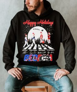 Georgia Sport Albes Freeman Bowers And Bennett Abbey Road Happy Holidays Signatures Shirt