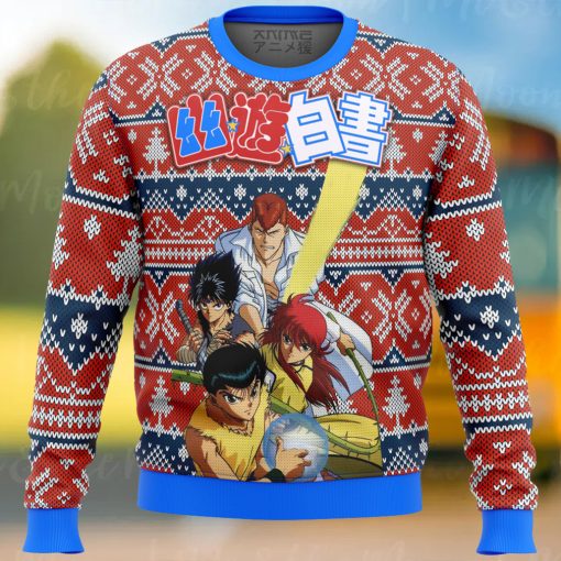 Ghost Fighter Yu Yu Hakusho Alt Ugly Christmas Sweater