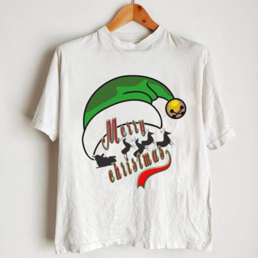 Green Santa Hat Merry Christmas Shirt