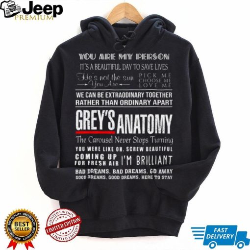 Grey’s Anatomy You are my person it’s a beautiful day to save lives 2022 shirt