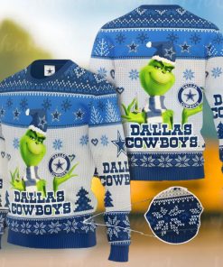 Dallas Cowboys Funny Grinch Ugly Christmas Sweater - teejeep