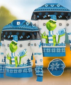 Grinch Detroit Lions All Over Print Christmas Ugly Sweater Gift For Fans