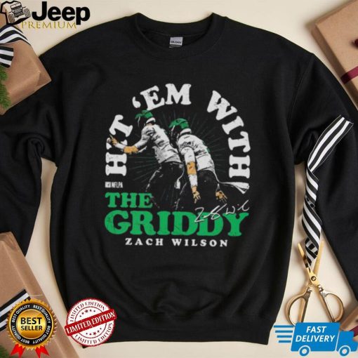 Zach Wilson New York Jets Hit ‘Em With The Griddy Signature Shirt