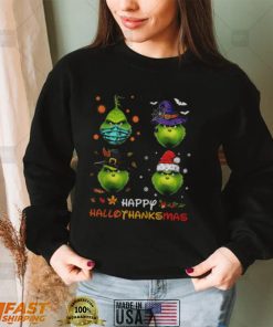 Happy Hallothanksmas Grinch And Merry Christmas shirt0