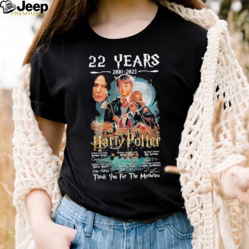 Harry Potter 22 years 2001 2023 thank you for the memories with signatures shirt