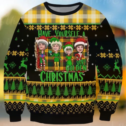 Have Yourself A Very Golden Full Print 3D Christmas Ugly Sweater