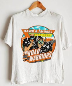 Hawk and Animal The Road Marriors cartoon logo shirt