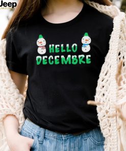 Hello December Chrismas Design Cute Gift Shirt