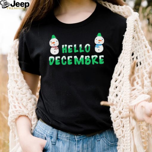 Hello December Chrismas Design Cute Gift Shirt