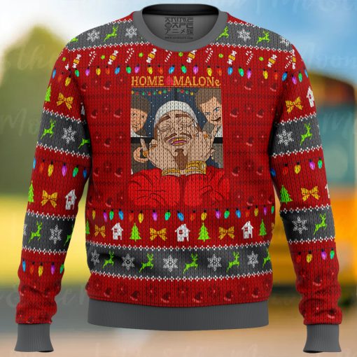 Home Malone Meme Ugly Christmas Sweater