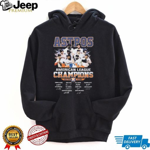 Houston Astros Baseball Team 2022 American League Champions Signatures Shirt