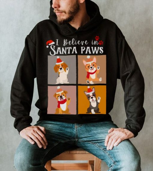 I Believe In Santa Paws Funny Christmas Gift For All The Dog Lovers shirt