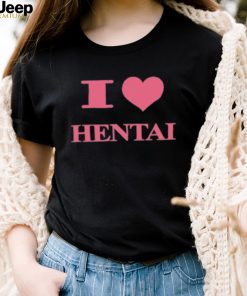 I Love Hentai HardDriveMag Pink Heart Shirt