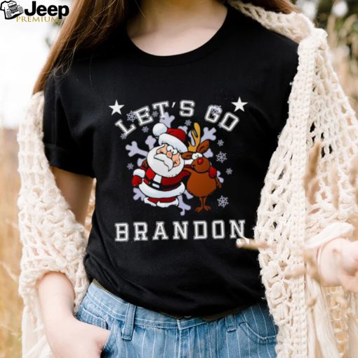 Let’s Go Brandon Santa Reindeer Christmas Holiday Biden Shirt